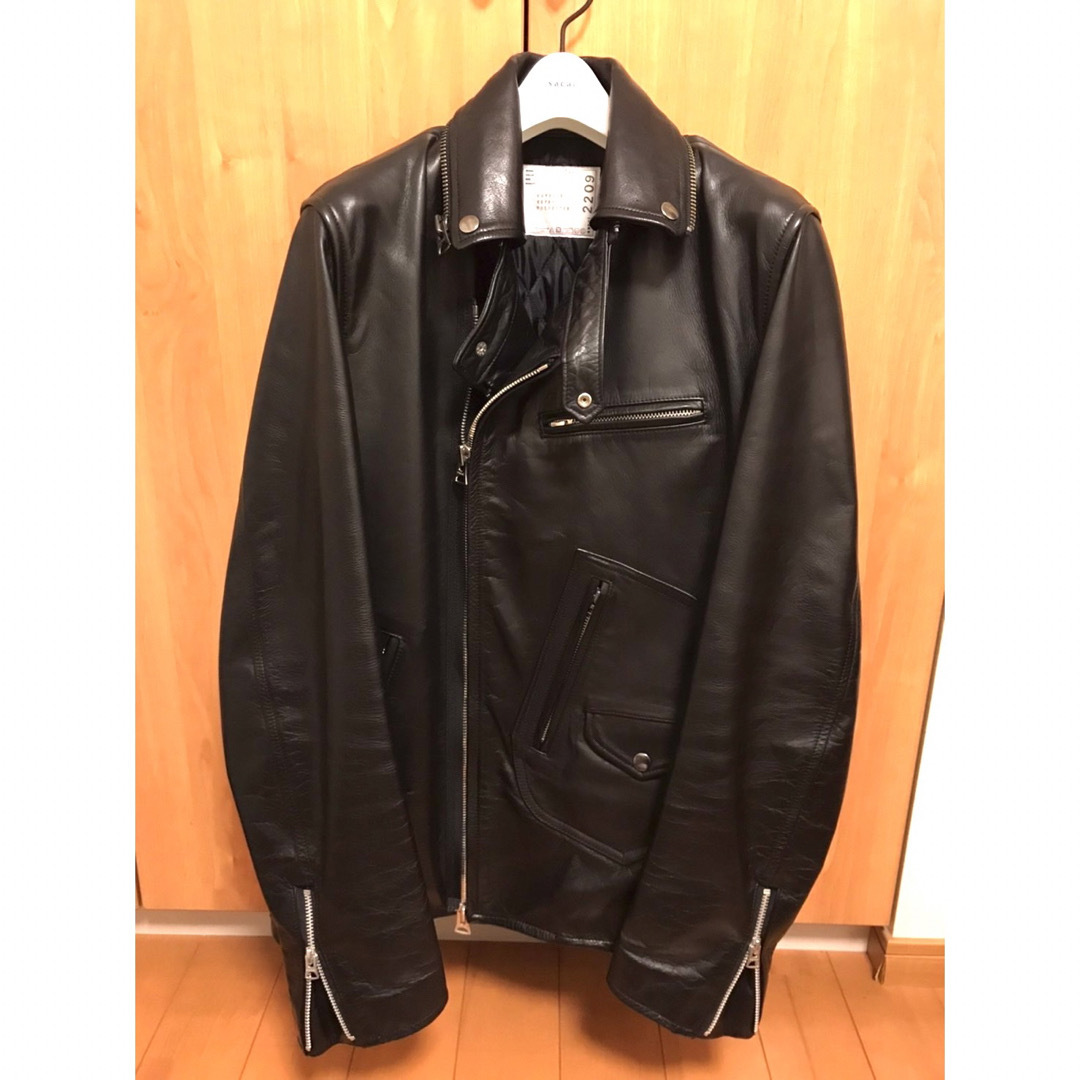 10/12終了Sacai 20SS レザー ライダースジャケット size1-