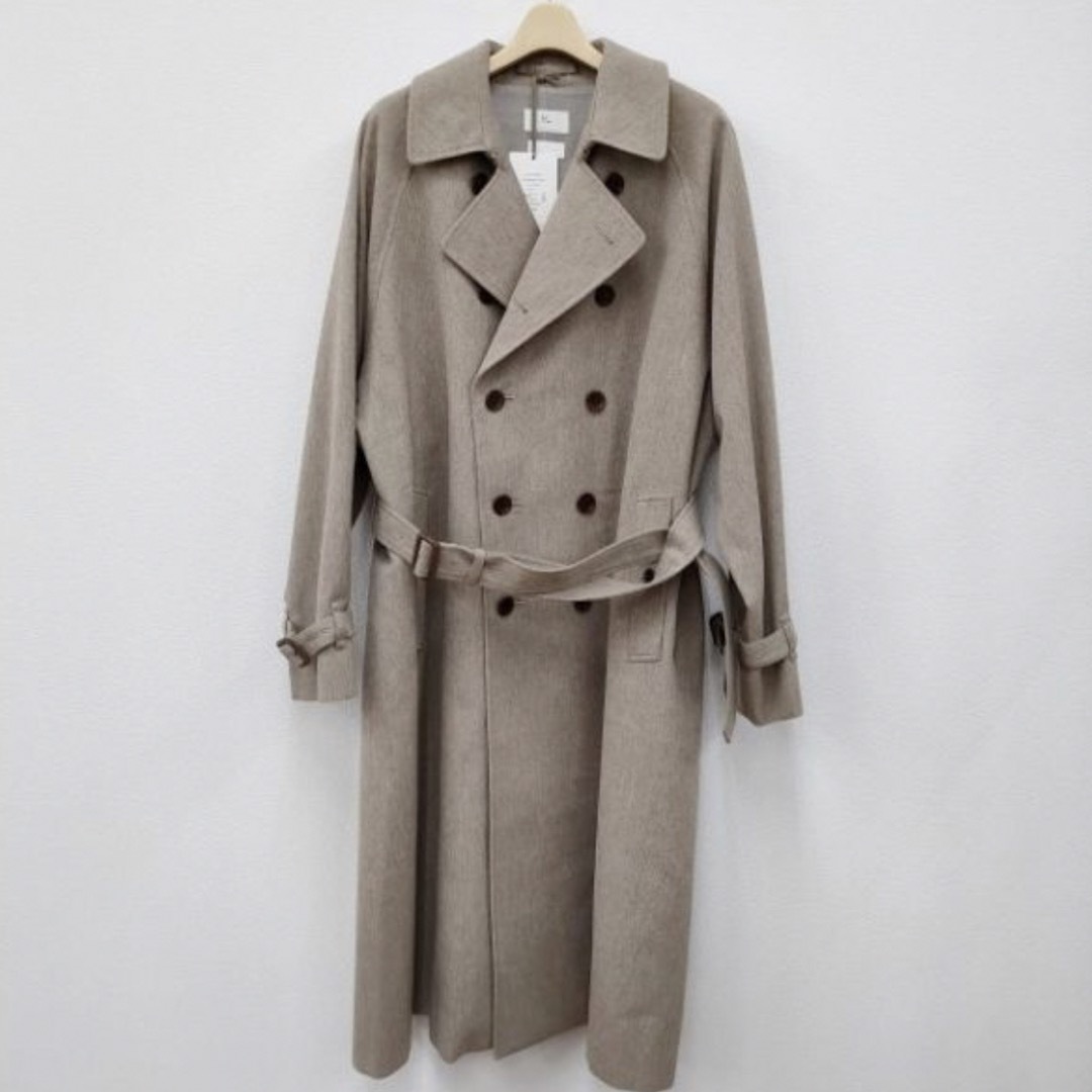 ヘリル　natural cashmere serge trench coat