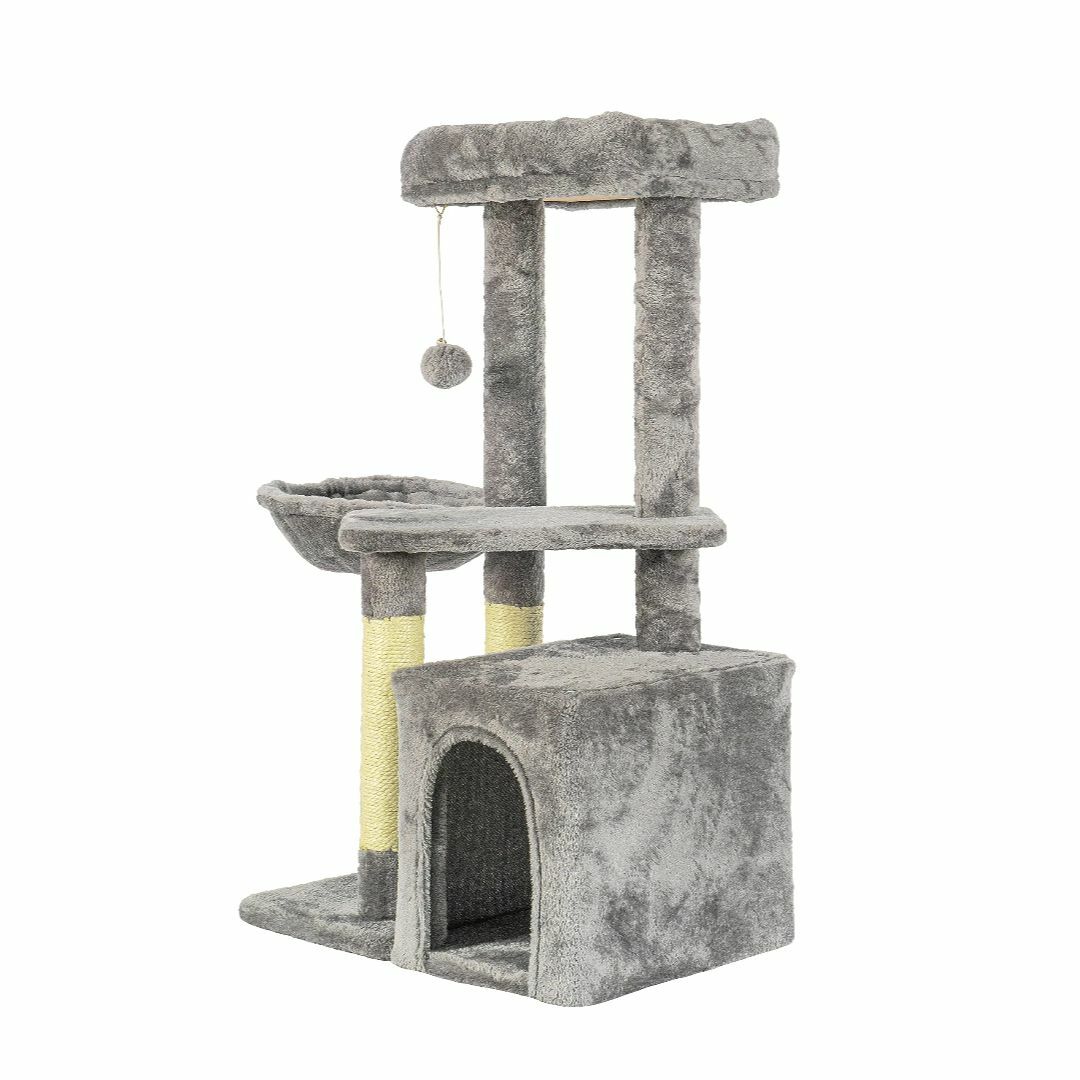 【色: CT514】キャットタワー 猫タワー 据え置き 爪とぎ 階段 広いベッド