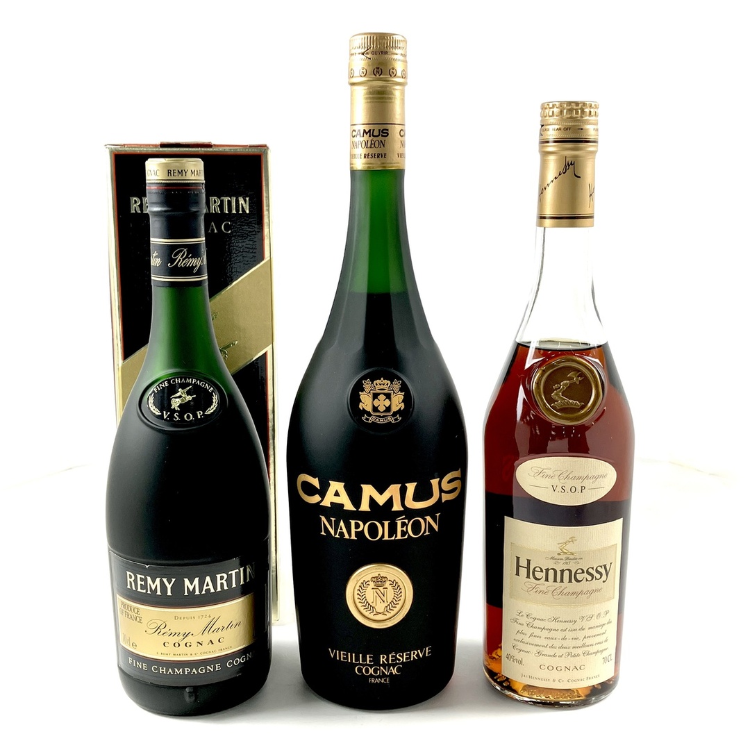 3本 REMY MARTIN CAMUS Hennessy コニャックの通販 by バイセル ラクマ ...