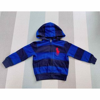 ポロラルフローレン(POLO RALPH LAUREN)のPOLO ボーダー パーカー 3T 100サイズ(ジャケット/上着)