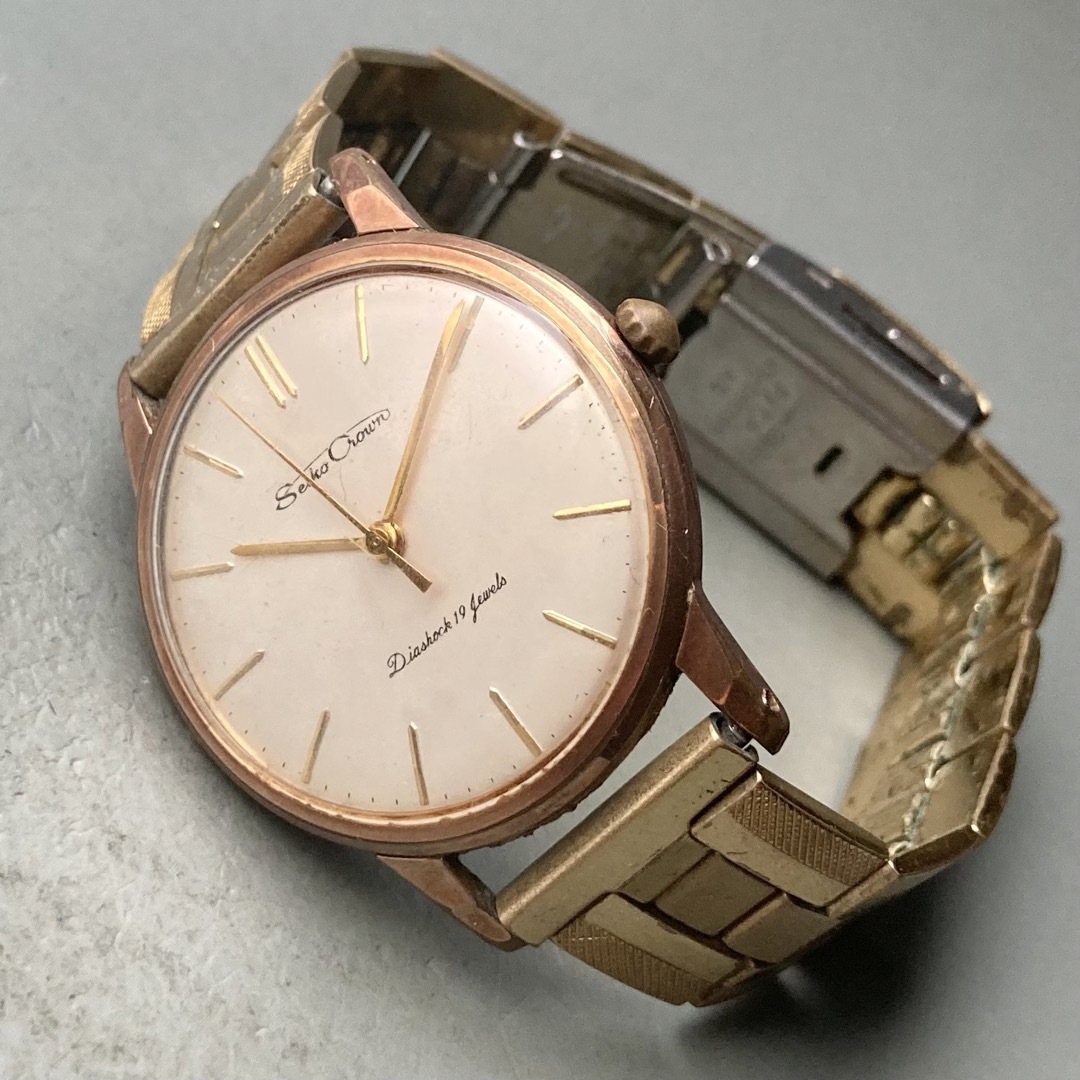 【動作品】セイコー クラウン アンティーク 腕時計 メンズ 1961年 手巻き