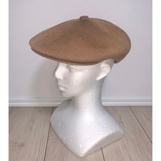 カンゴール(KANGOL)のL 美品 KANGOL ハンチングキャップ ブラウン 茶 カンゴール ベレー帽(ハンチング/ベレー帽)