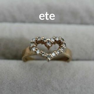 ete エテ ハートパヴェピンキーリング