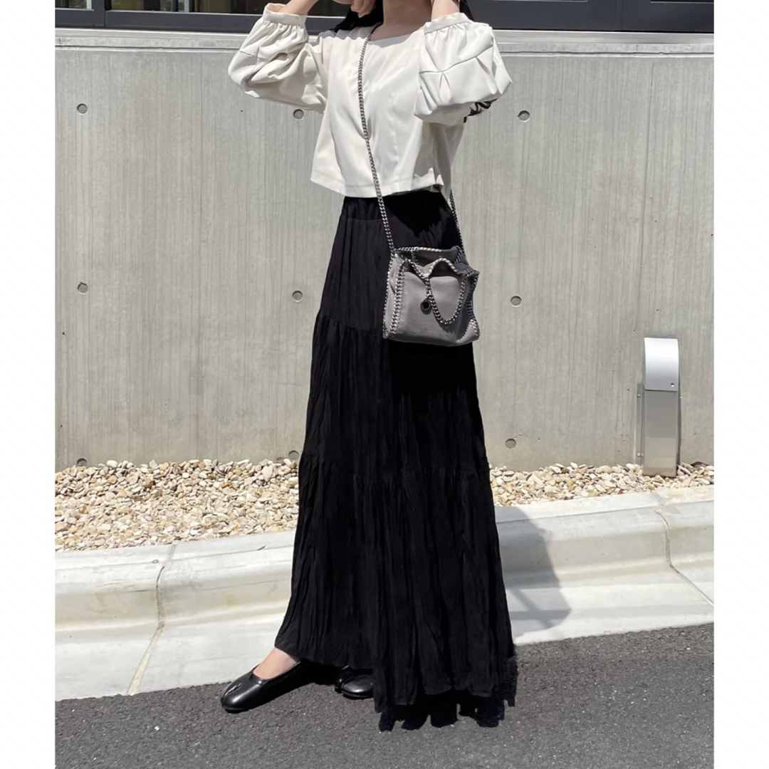 美品nairo ワッシャープリーツスカート レディースのスカート(ロングスカート)の商品写真