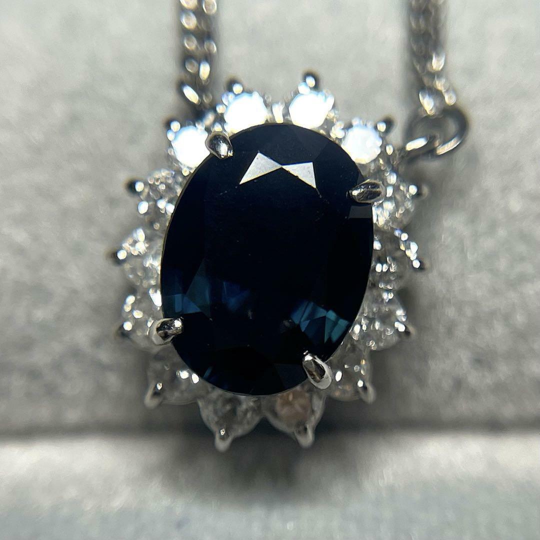 専用JQ239☆高級 ブルーサファイア1.6ct ダイヤ pt ネックレス-