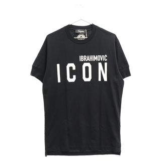 ディースクエアード(DSQUARED2)のDSQUARED2 ディースクエアード ×IBRAHIMOVIC D2xIbra Icon T-Shirt イブラヒモヴィッチ フォトプリント 半袖Tシャツ ブラック S79GC0026(Tシャツ/カットソー(半袖/袖なし))