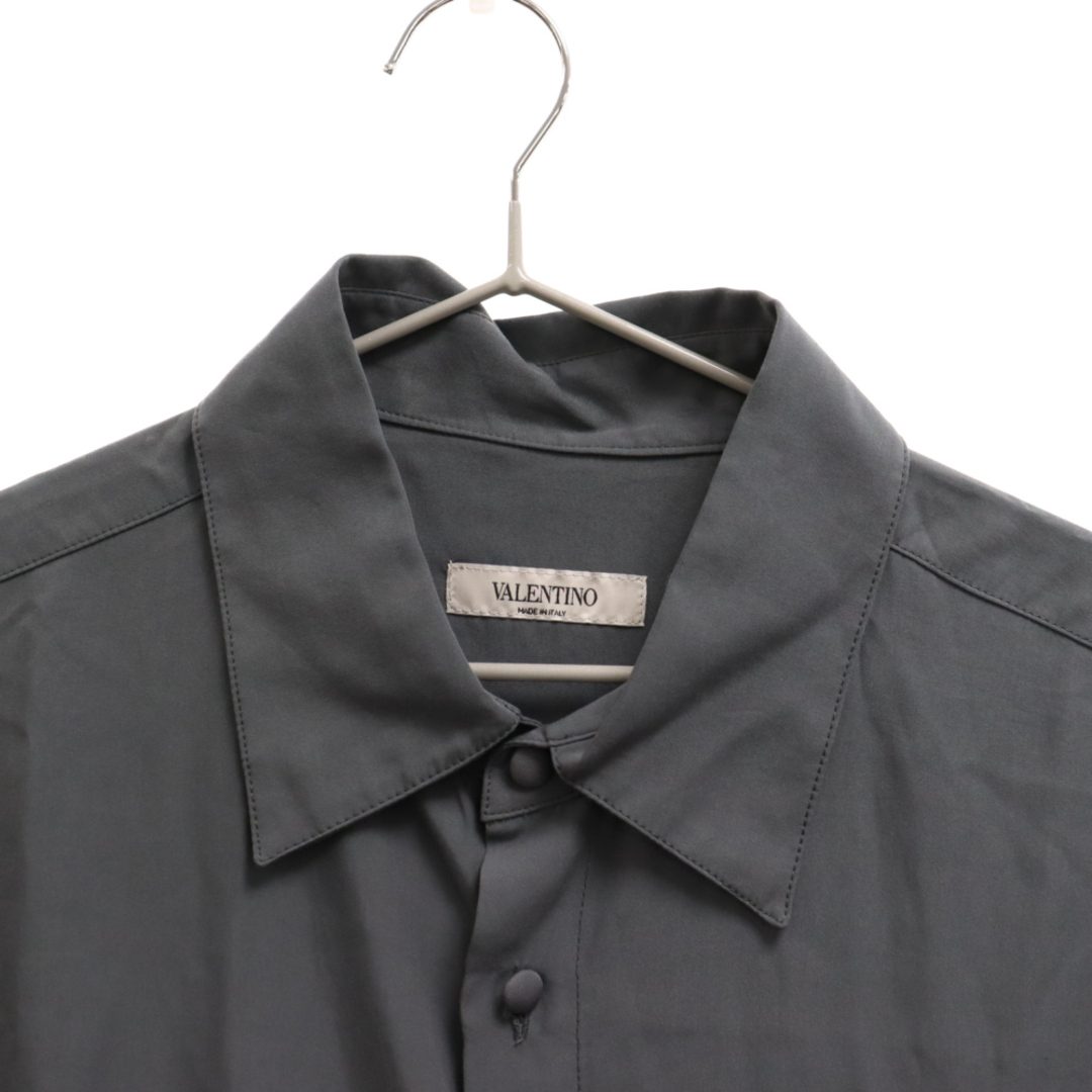 VALENTINO ヴァレンチノ Lyocell Short Sleeve Shirt くるみボタン オーバーサイズ ショートスリーブ半袖シャツ グレー TV0AAB3666P 2