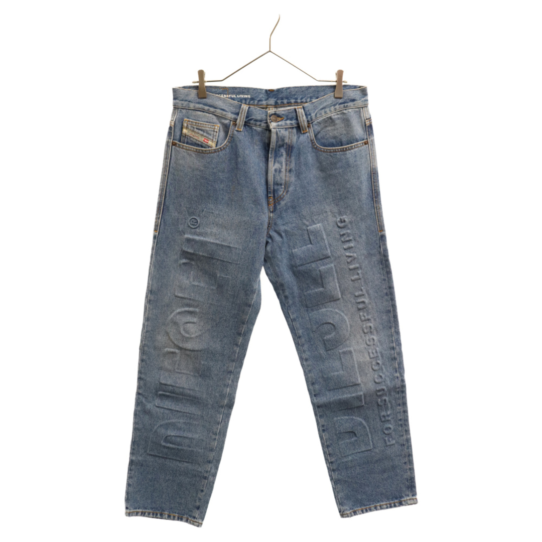 435センチワタリDIESEL ディーゼル 22SS 2010-FS4 Logo Embossed Loose Fit Straight Denim Pants エンボス加工 ルーズフィット デニムパンツ インディゴ