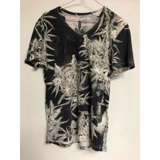 14th addiction人気フェザー柄Tシャツカットソー