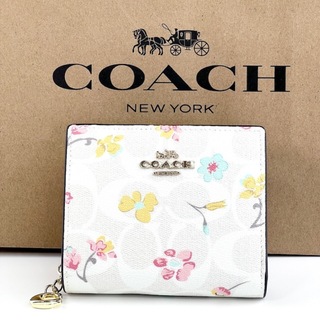 COACH - 新品 コーチ COACH 財布 二つ折り レディース C8704 チョーク
