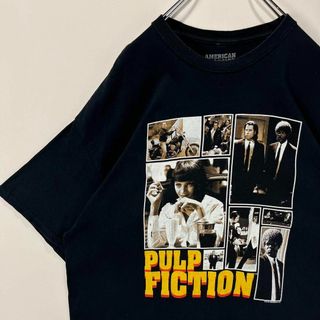 パルプ・フィクション　Tシャツ 古着　ムービーT 映画　タランティーノ　黒　XL(Tシャツ/カットソー(半袖/袖なし))