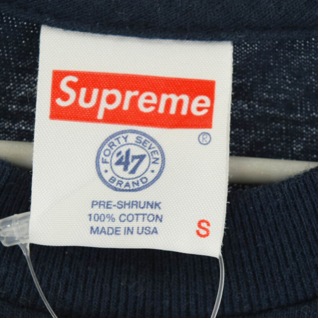 SUPREME シュプリーム 15SS×New York Yankees Box Logo Tee ニューヨークヤンキース ボックスロゴ 半袖Tシャツ カットソー ネイビー