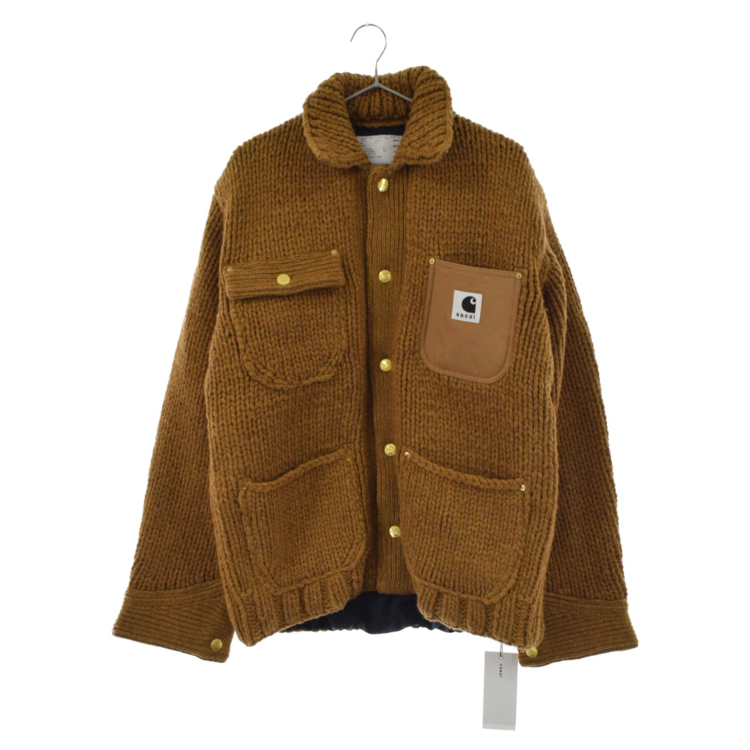 Sacai サカイ Carhartt WIP Knit Jacket Michigan 23-03111M カーハート ニットジャケット ミシガン ブラウン