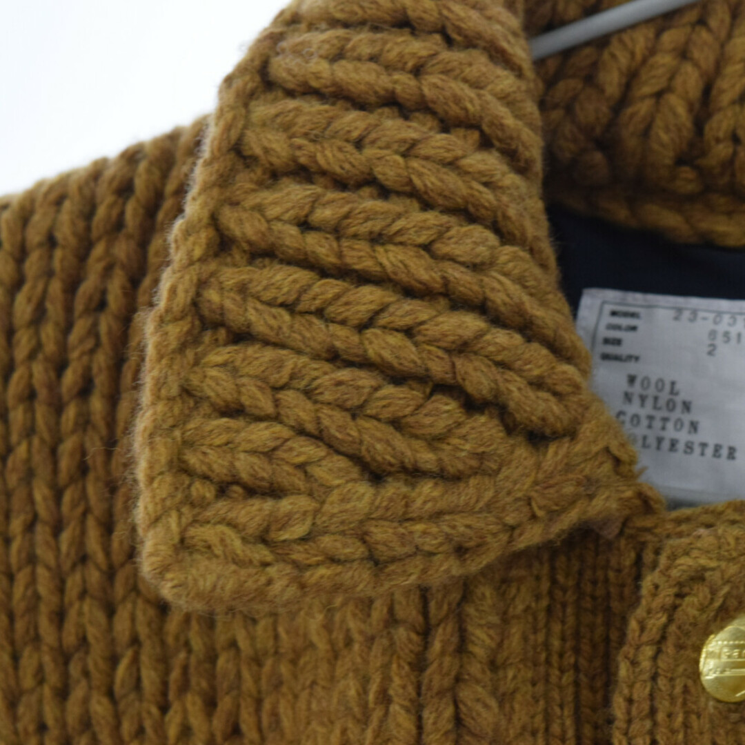 Sacai サカイ Carhartt WIP Knit Jacket Michigan 23-03111M カーハート ニットジャケット ミシガン  ブラウン