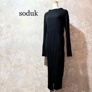 トーガ(TOGA)のsoduk スドーク パッチワーク ロングニットワンピース(ロングワンピース/マキシワンピース)