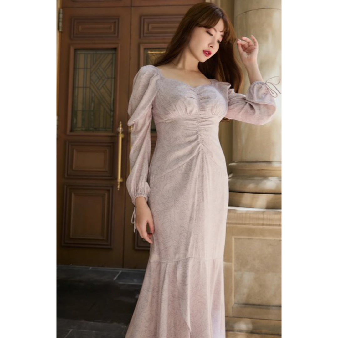 Her lip to Rosa Ruched Satin Dressハーリップトゥ