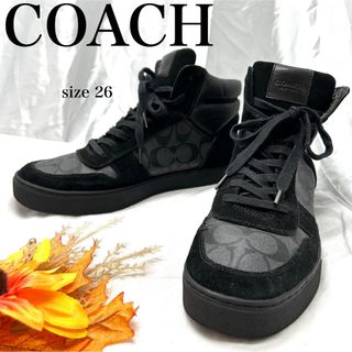 美品coach メンズスニーカー size:26センチ