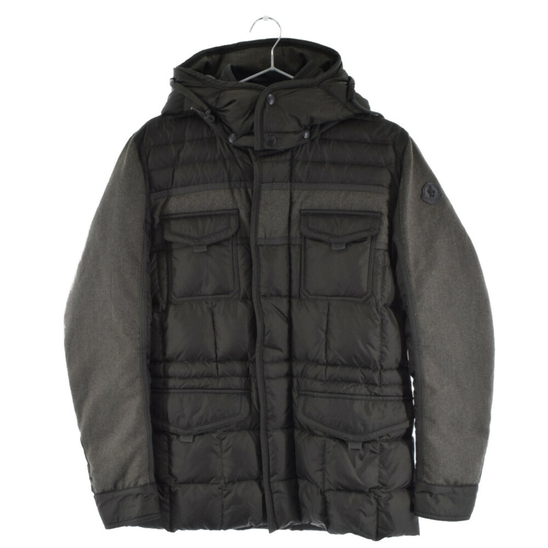 MONCLER モンクレール JACOB GIUBBOTTO ジェイコブ 素材切替ダウンジャケット カーキ 142-091-41395-85