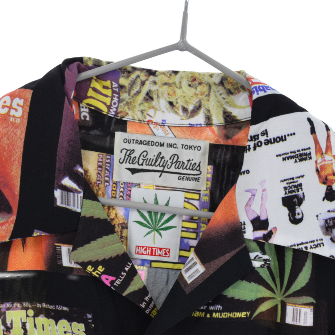 L 新品 WACKO MARIA × HIGH TIMES  アロハシャツ 黒