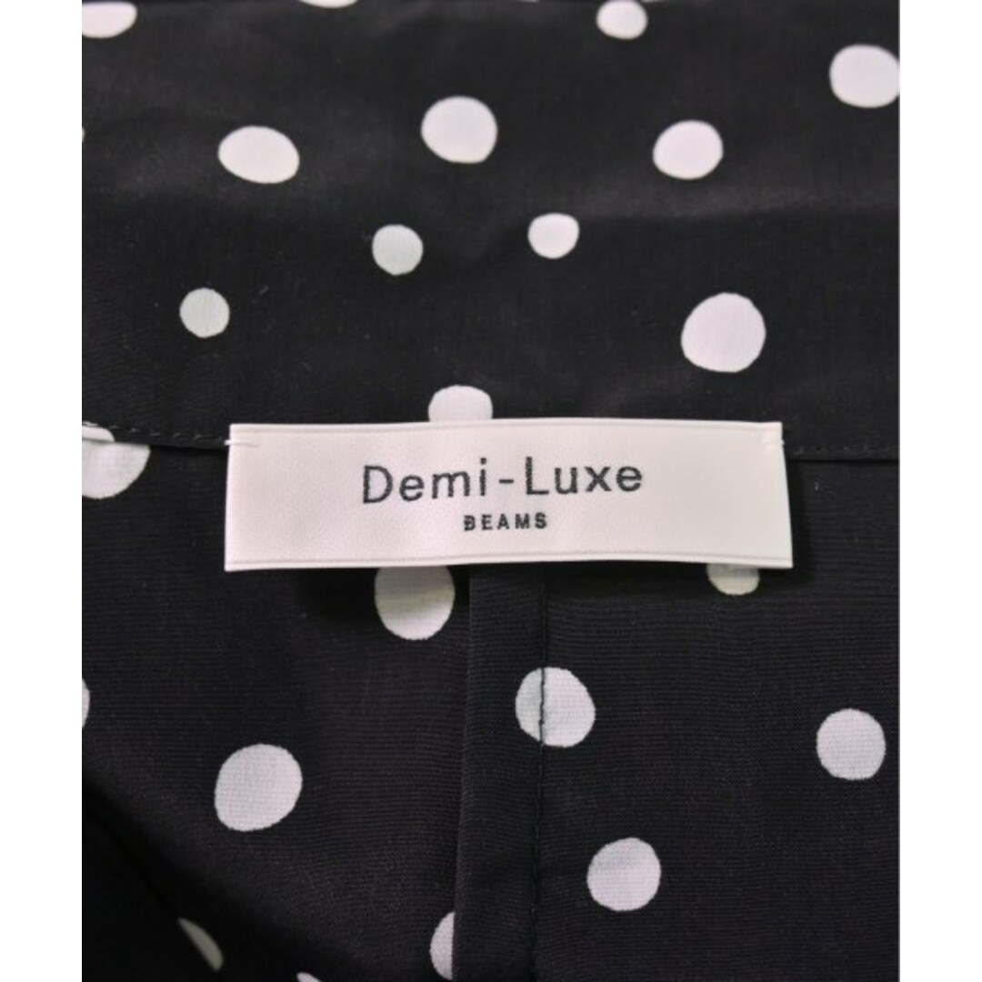 Demi-Luxe BEAMS(デミルクスビームス)のDemi-Luxe BEAMS ワンピース 36(S位) 黒x白(ドット) 【古着】【中古】 レディースのワンピース(ひざ丈ワンピース)の商品写真
