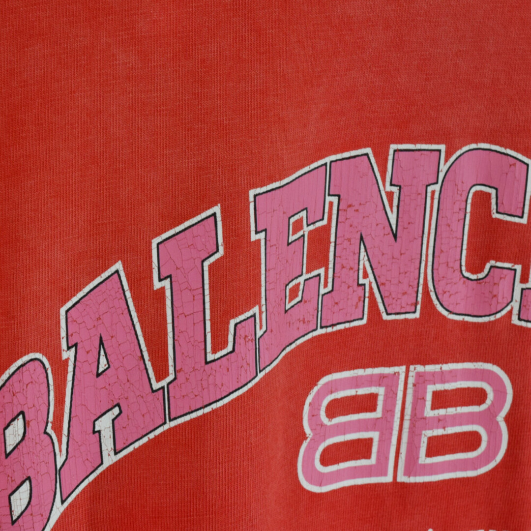 22SS Maison Balenciaga クラッシュ加工ロゴプリントTシャツ