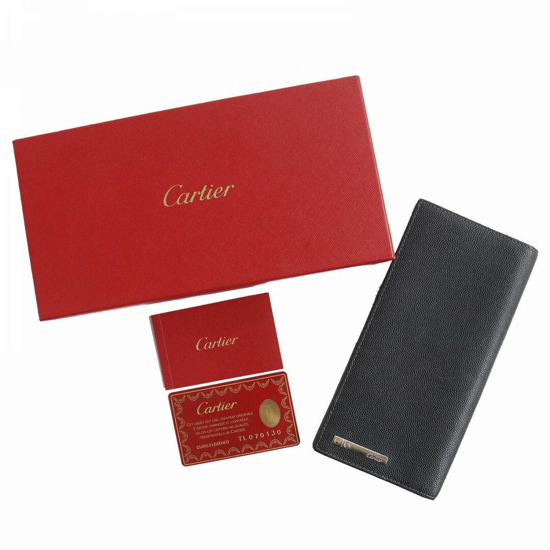 エンタメ/ホビーCartier カルティエ　長財布　札入れ　サントス　二つ折り　黒　ブラック