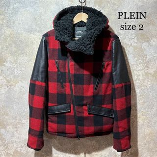 テンダーロイン(TENDERLOIN)のPLEIN プレーン アルパカ混 バッファローチェック ブルゾン ジャケット(ブルゾン)