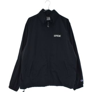 シュプリーム(Supreme)のSUPREME シュプリーム 18SS×Champion Track Jacket Dark Red チャンピオン バックロゴプリントフード付き2WAYナイロントラックジャケット ブラック(フライトジャケット)