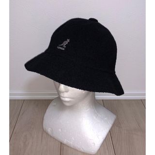 カンゴール(KANGOL)のL 美品 KANGOL メトロハット バケットハット カンゴール 黒 ブラック(ハット)