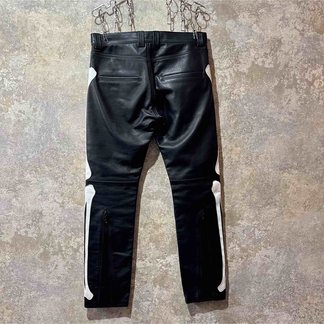 タグ付き極美品 blackmeans ブラックミーンズ レザーパンツ-
