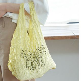 ロペピクニック(Rope' Picnic)のROPE'PICNIC ドットストレッチエコバッグ イエロー(エコバッグ)