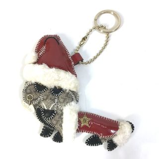 グッチ(Gucci)のグッチ GUCCI キーリング GG チワワ 犬 グッチョリ サンタクロース クリスマス カバン キーホルダー バッグチャーム GGスプリームキャンバス ベージュ(キーホルダー)