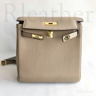 本革 高品質トゴレザー 牛革 リュック ショルダーバッグ #116の通販