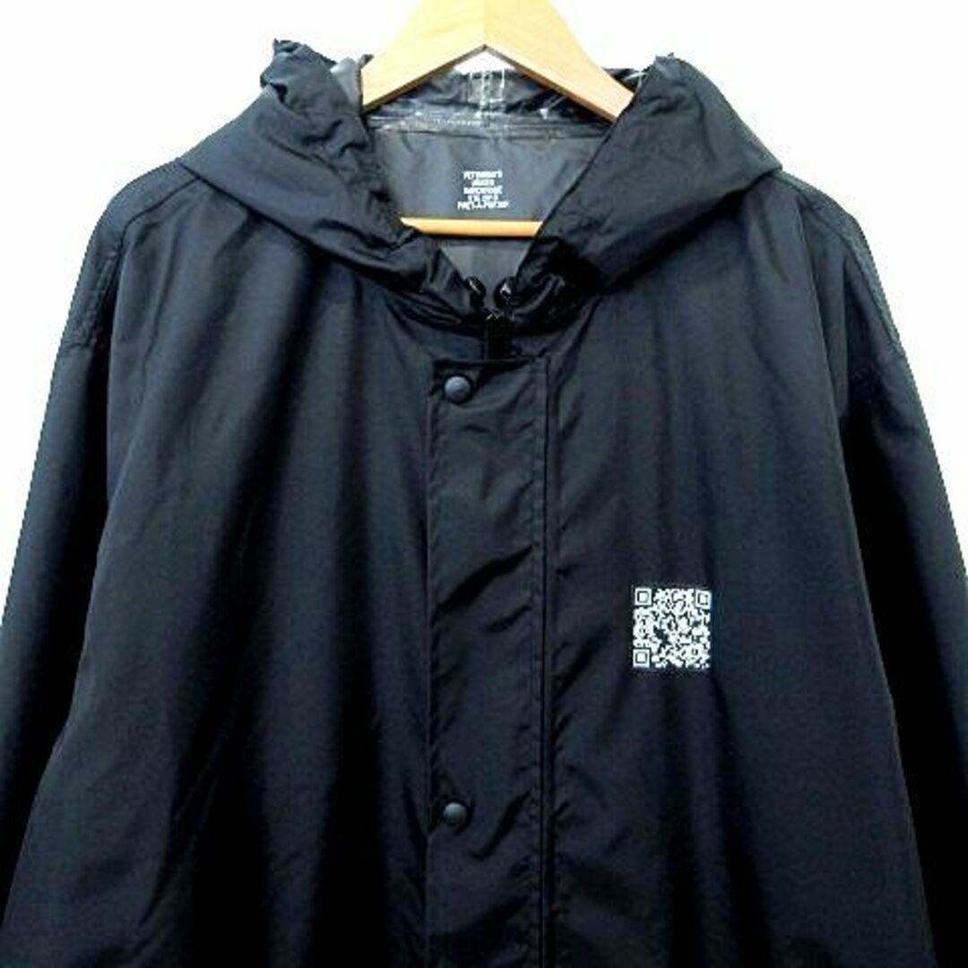 ヴェトモン VETEMENT 19SS QRコード レインコート 黒 ブラックの通販