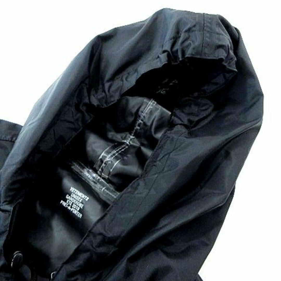 ヴェトモン VETEMENT 19SS QRコード レインコート 黒 ブラックの通販
