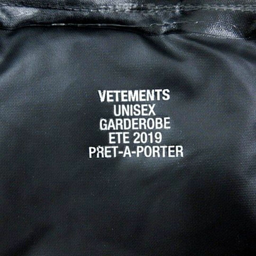 ヴェトモン VETEMENT 19SS QRコード レインコート 黒 ブラックの通販