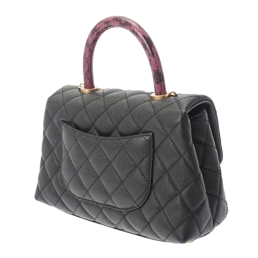 CHANEL - シャネル マトラッセ トップハンドル XS 2WAYバッグ ブラック