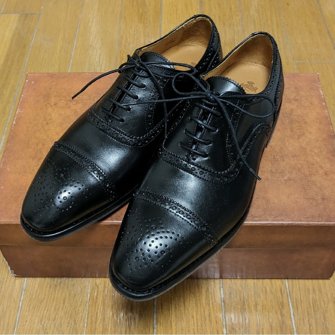 【未使用品】Berwick セミブローグ 5 ブラック バーウィック 黒 靴5ラスト