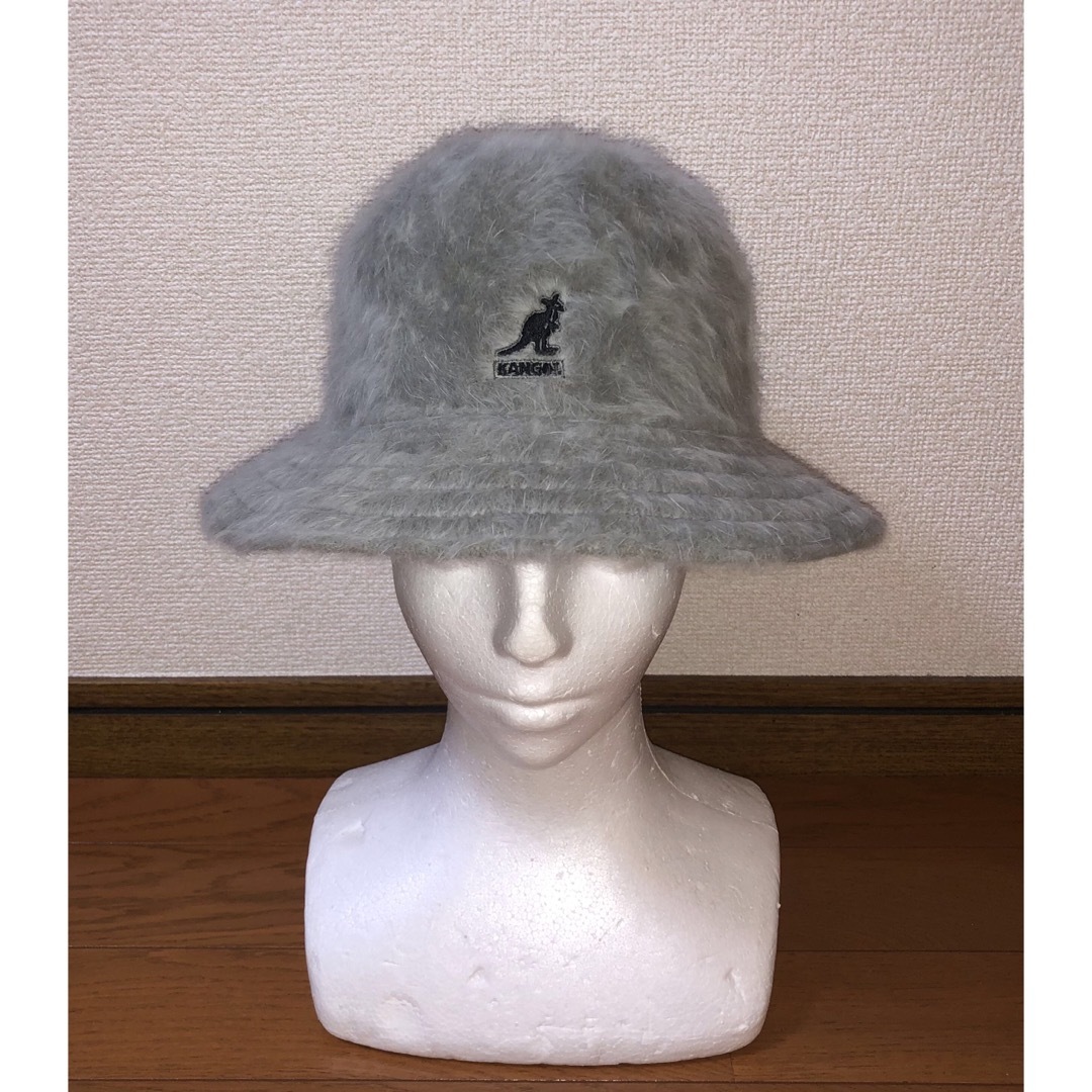 S 美品 KANGOL Furgora Casual ファー ハット グレー 灰