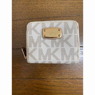 マイケルコース(Michael Kors)の財布　ミニ財布　マイケルコース　ホワイト　ゴールド(折り財布)