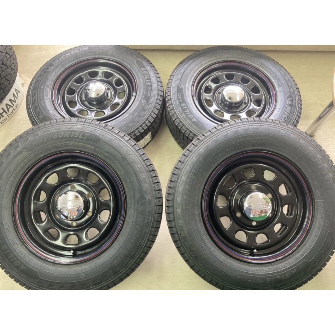 デイトナスチールにミシュラン新品スタッドレス195/80R15☆ハイエースに! | フリマアプリ ラクマ