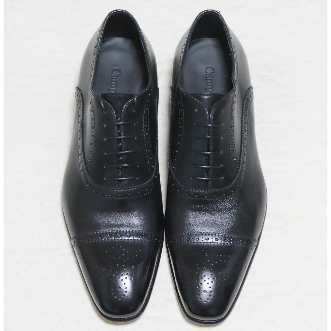 《美品/イタリア製》Campanile ブラック ダブルモンク UK7 革靴