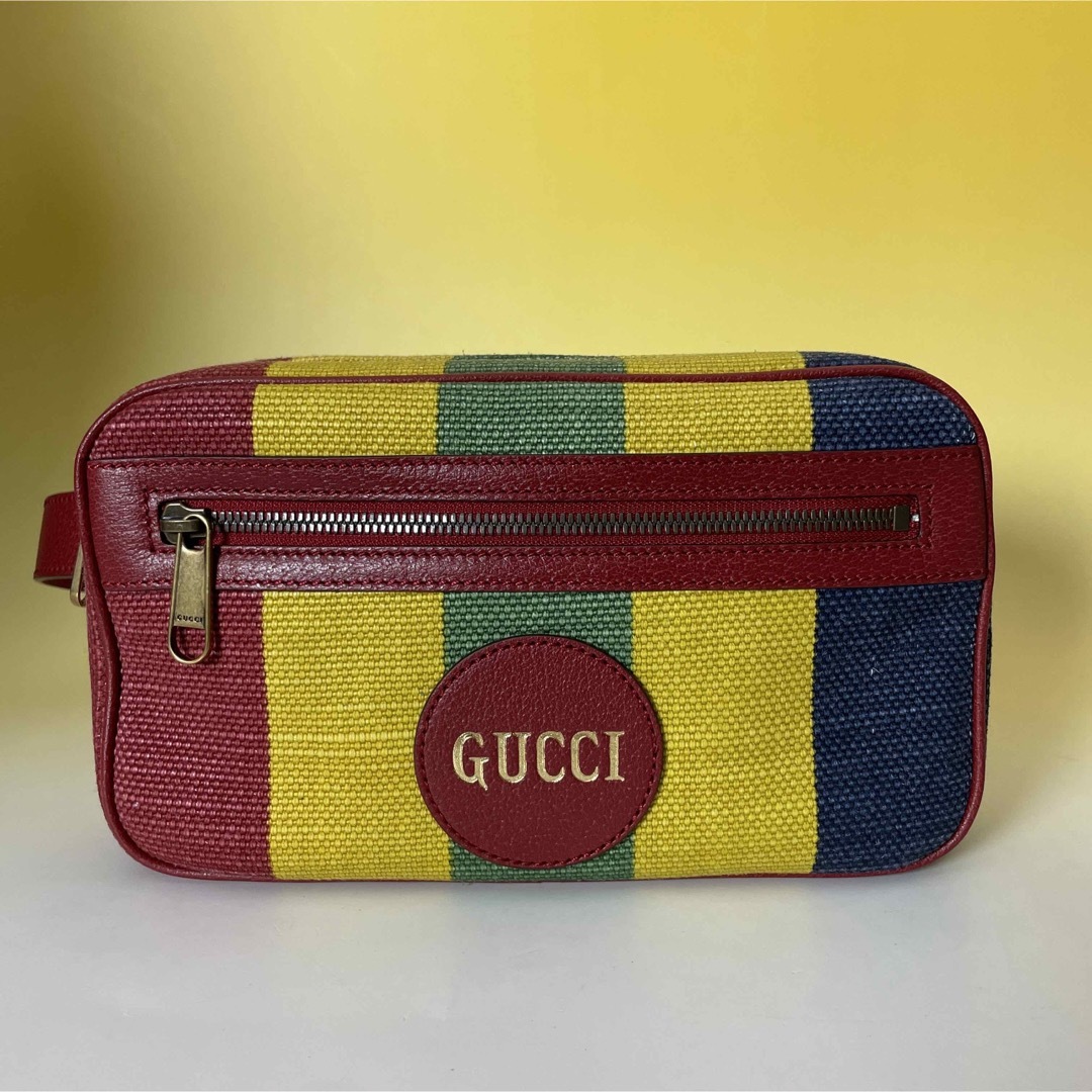 Gucci - Gucci 極美品 バイアデラ ベルトバッグ マルチ キャンバス