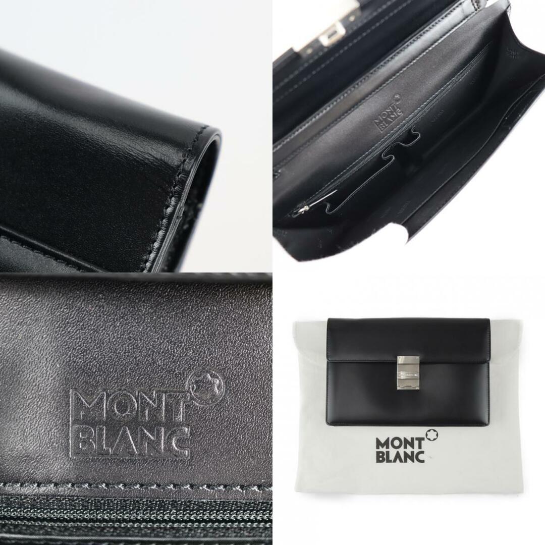 MONTBLANC - MONTBLANC モンブラン クラッチバッグ レザー ブラック