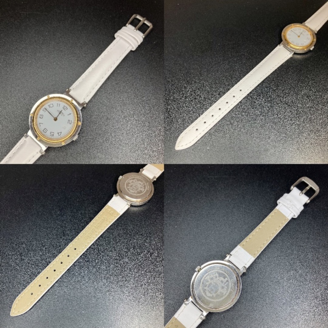 【良品 正規品】エルメス 腕時計 クリッパー ゴールドコンビ ユニセックス 可動