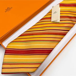 エルメス(Hermes)の【美品 タグ付】HERMES エルメス ネクタイ マルチカラー 結婚式 通勤(ネクタイ)