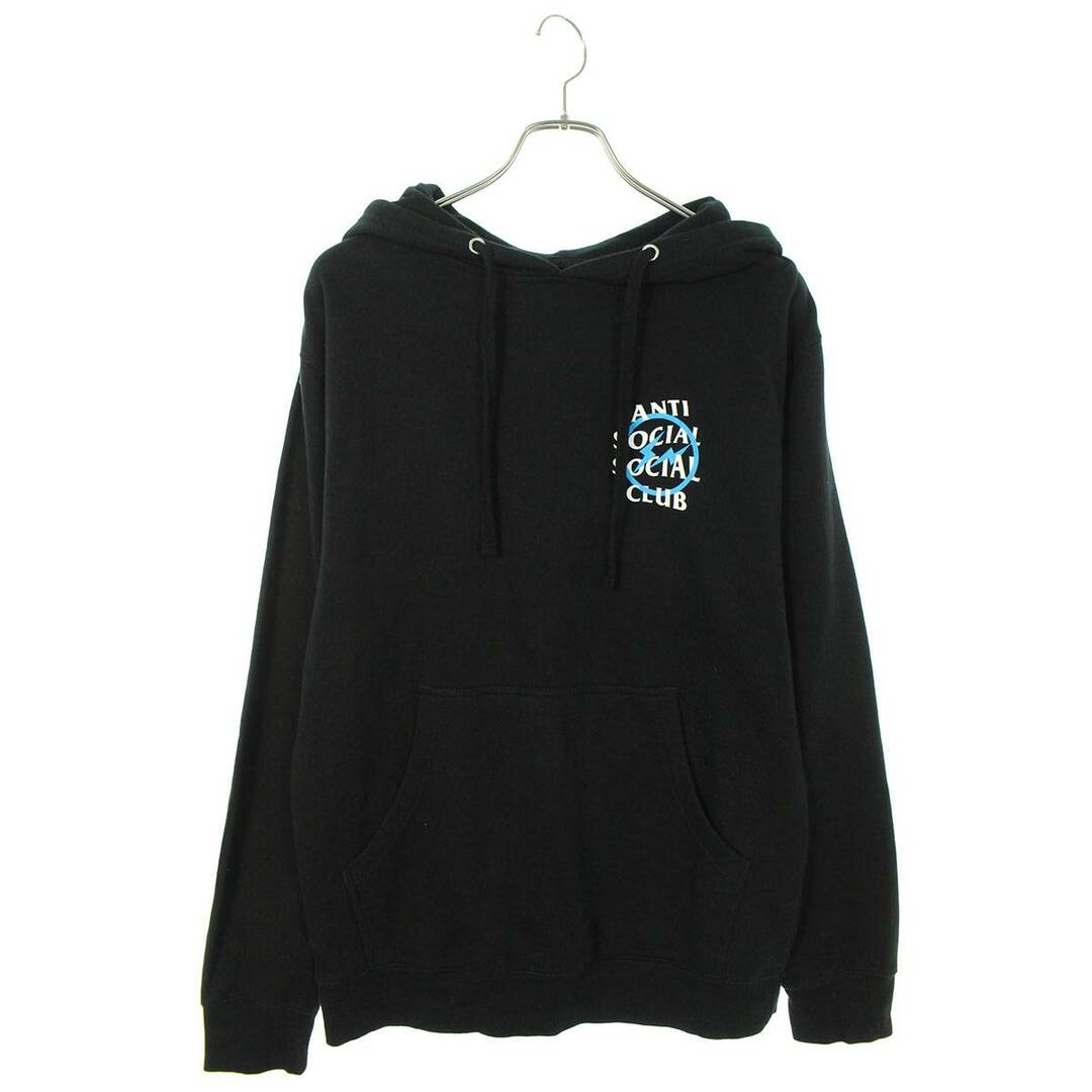 メンズアンチソーシャルソーシャルクラブ ×フラグメントデザイン fragment design  Bolt Hoodie ロゴプリントプルオーバーパーカー メンズ S