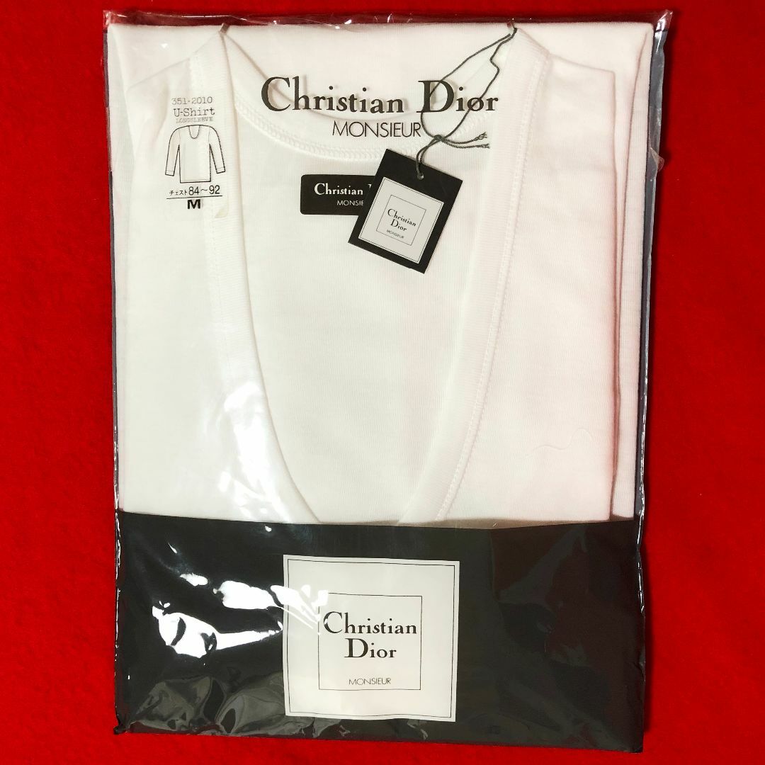 Christian Dior - MONSIEUR☆クリスチャンディオールの長袖UシャツMサイズ白：U-Shirt