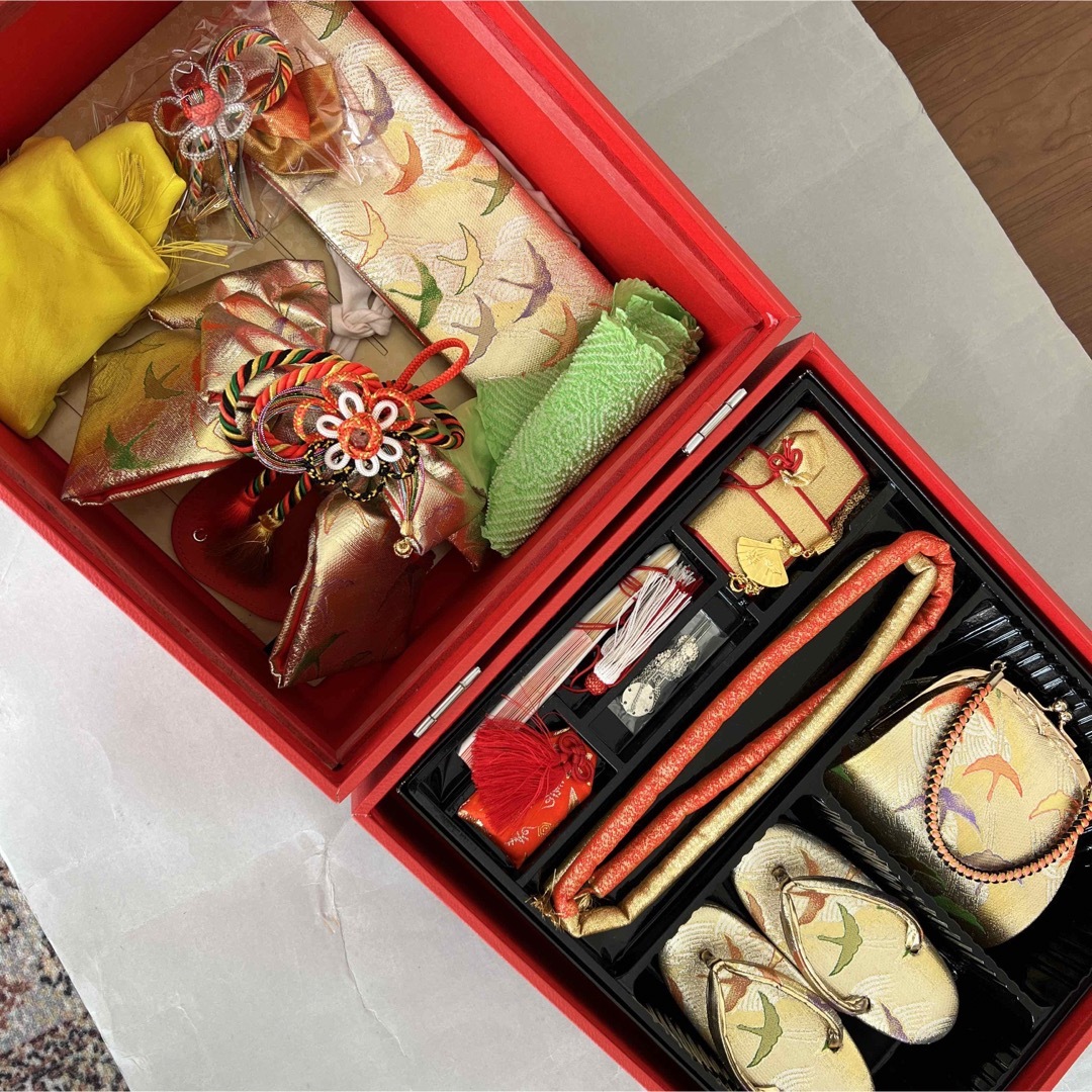 箱付き高級品☆11点セット 超豪華絢爛 七五三 三歳 3歳 和装小物フル